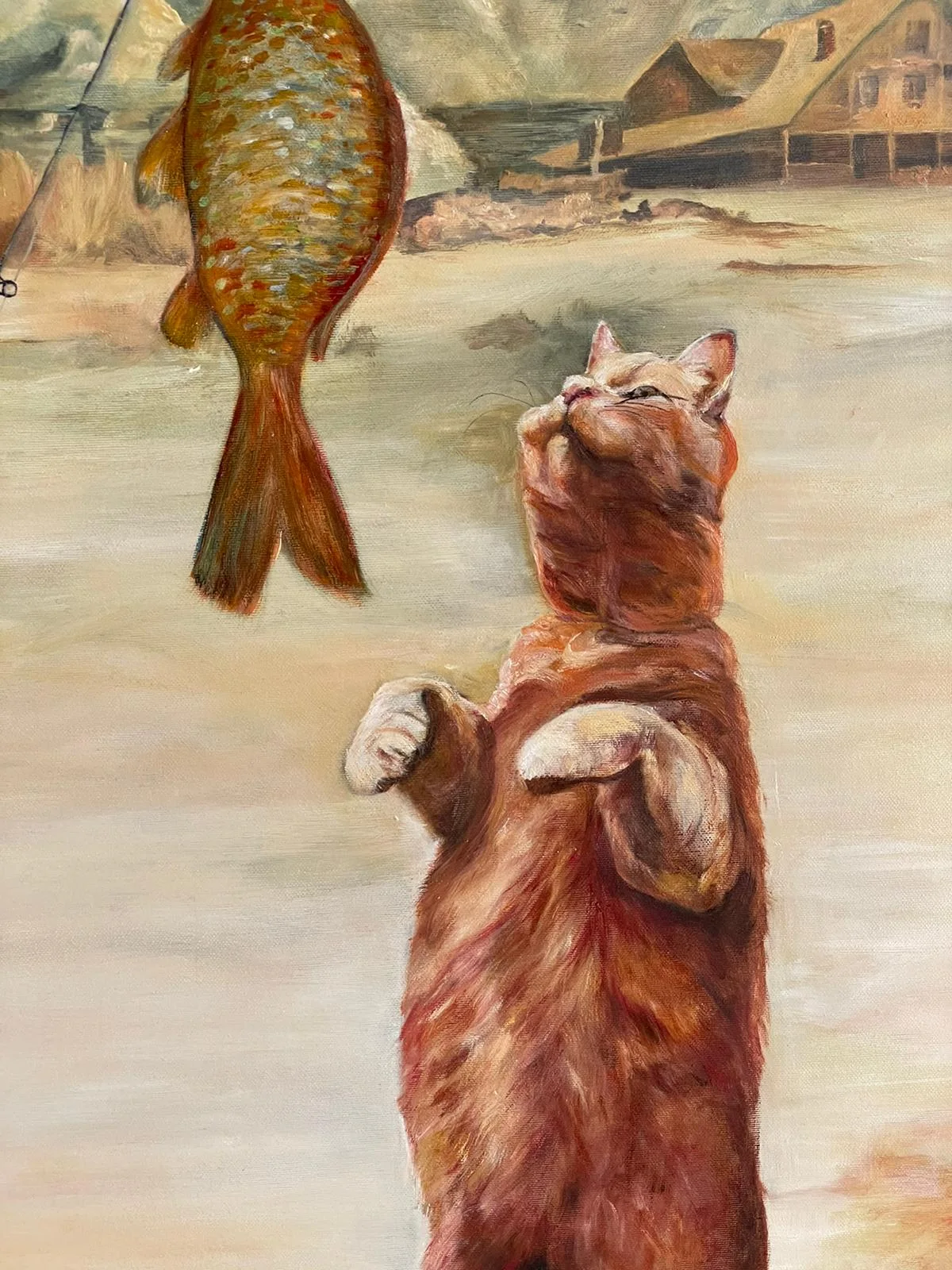 Floris de kat — schilderij van Jeanne Thijssen