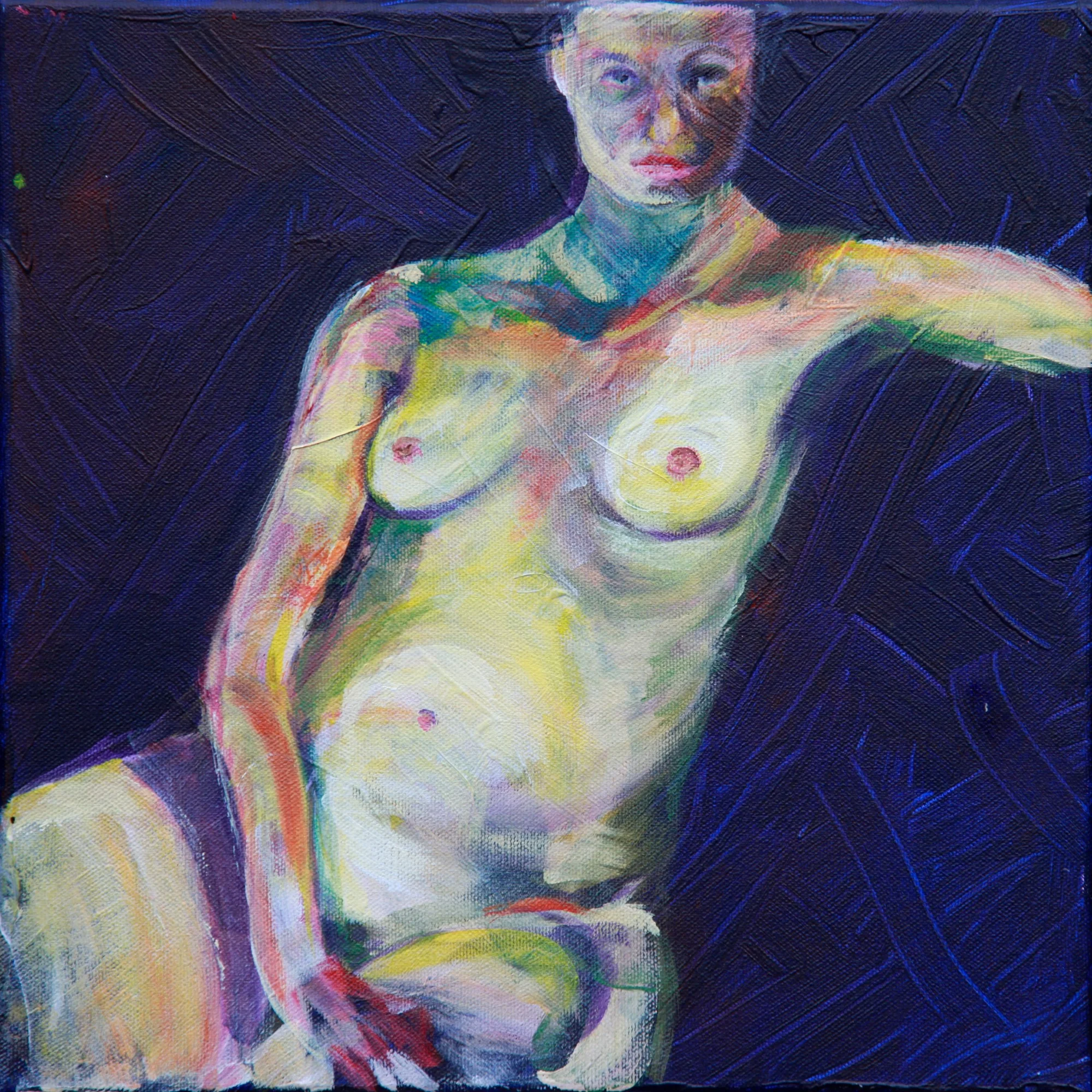 Kleurrijk naakt — schilderij van Jeanne Thijssen