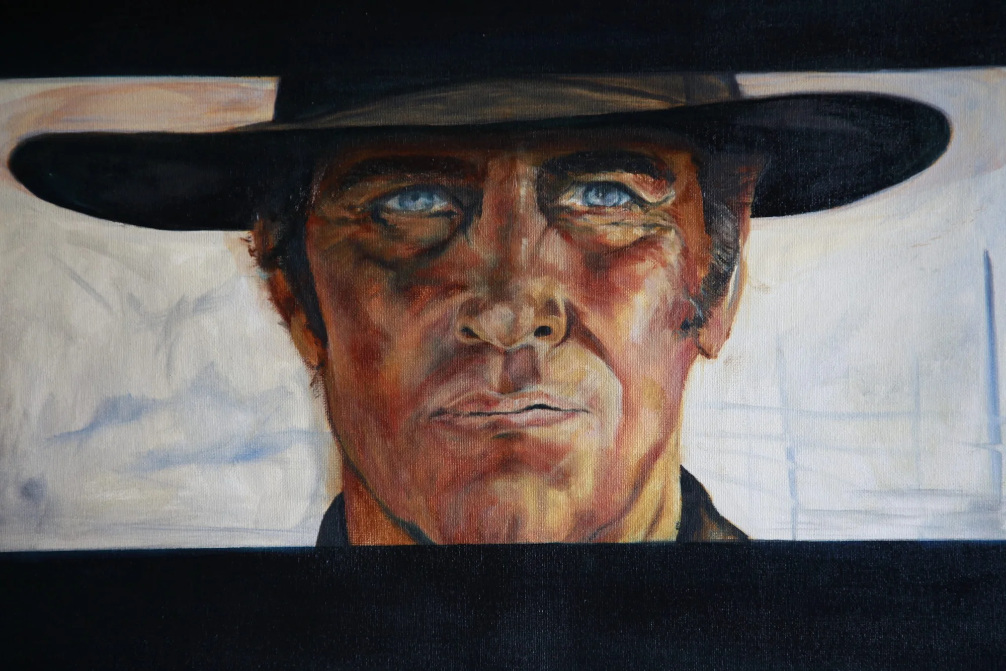 Henri Fonda in "Once upon a time in the west". — schilderij van Jeanne Thijssen