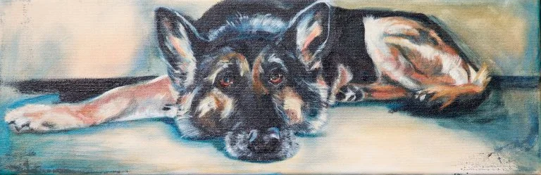Aroza 13 jaar — schilderij van Jeanne Thijssen